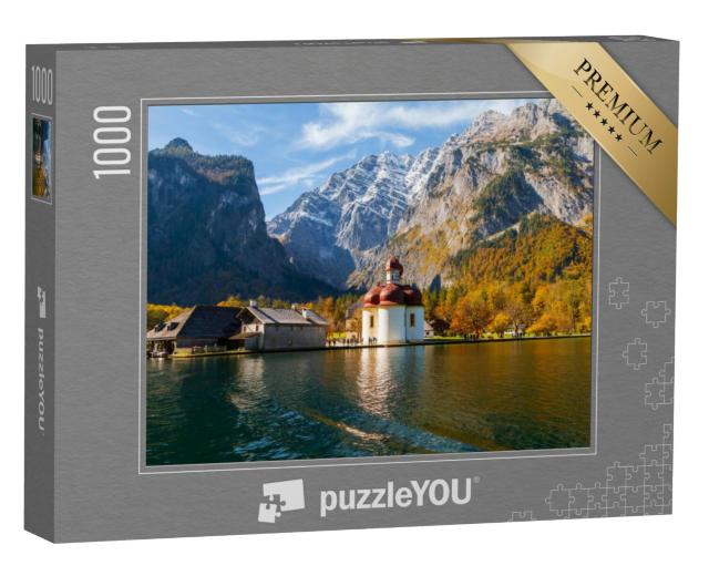 Puzzel 1000 stukjes „St. Bartholomä am Königssee, Beieren, Duitsland“