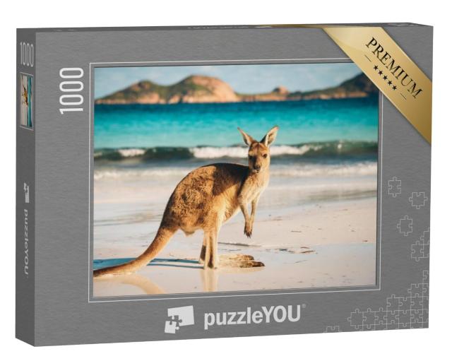 Puzzel 1000 stukjes „Kangoeroe, Lucky Bay, Cape Le Grand National Park, Australië“