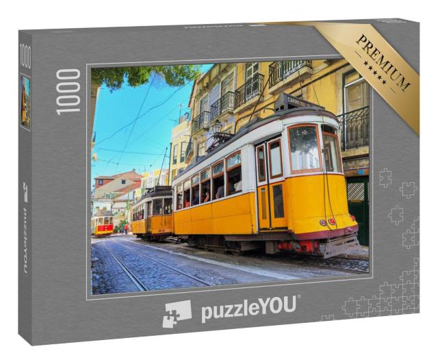 Puzzle 1000 Teile „Traditionelle Straßenbahne in Lissabon, Portugal“