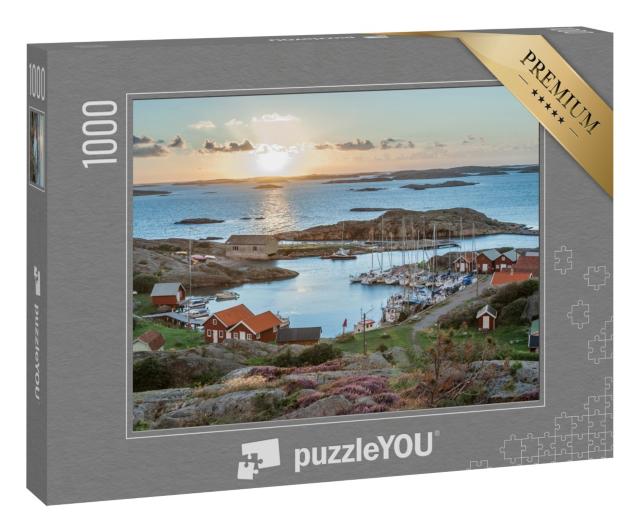 Puzzle 1000 Teile „Fischereihafen der schwedischen Schären, Insel Ramsoe“