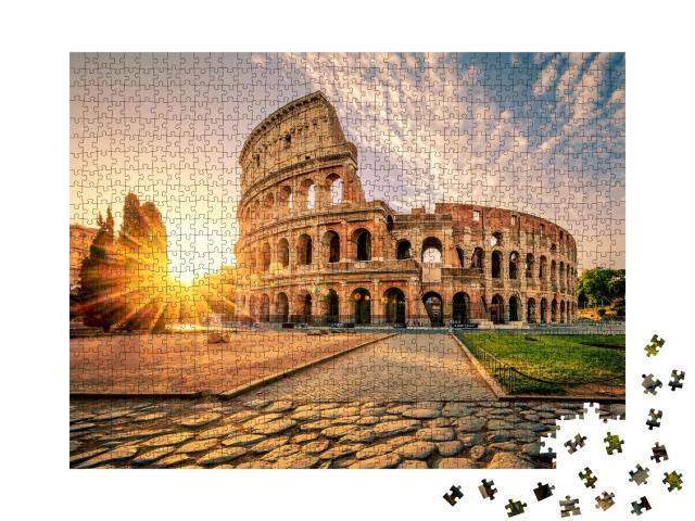 Puzzle 1000 Teile „Kolosseum bei Sonnenaufgang, Rom, Italien“