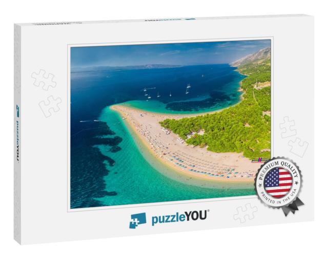 Famous Zlatni Rat Beach in Bol, Island Brac, Croatia, Eur... Jigsaw Puzzle