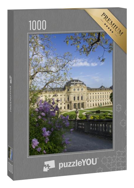 Puzzle „Blumen vor der Residenz in Würzburg in Deutschland“