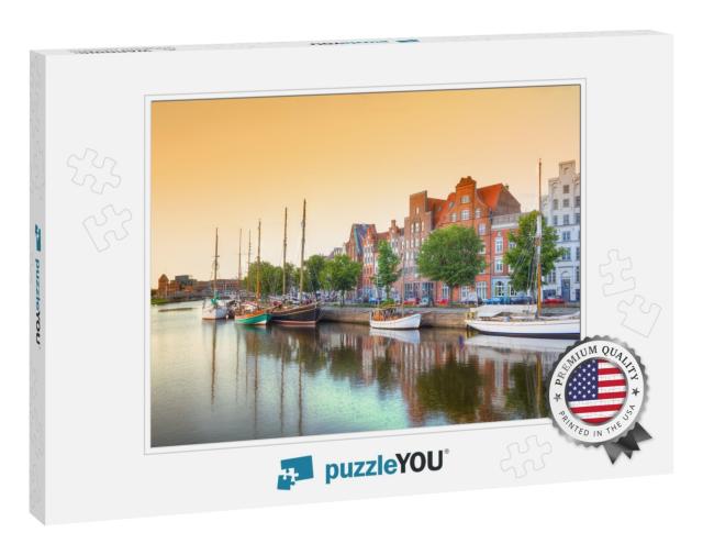 Luebeck At the River Trave, Germany... Jigsaw Puzzle