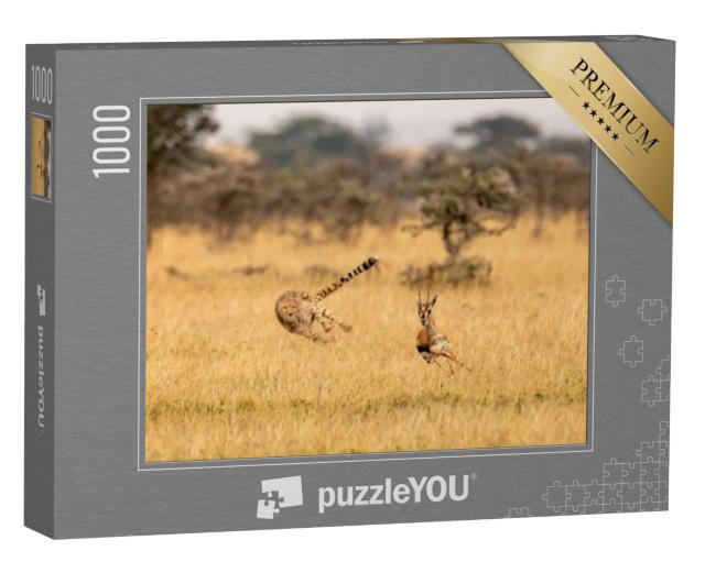 Puzzel 1000 stukjes „Jachtluipaard op jacht“