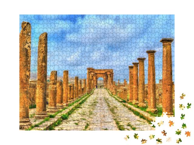 Puzzle 1000 Teile „Ruinenstadt Timgad, UNESCO-Kulturerbe in Algerien“