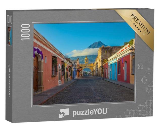 Puzzel 1000 stukjes „Zonsopgang boven Antigua , Guatemala“