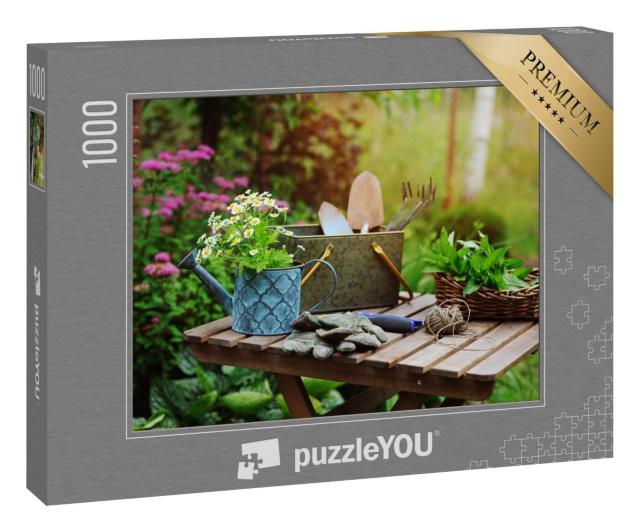 Puzzle 1000 Teile „Gartenarbeit im Sommer“