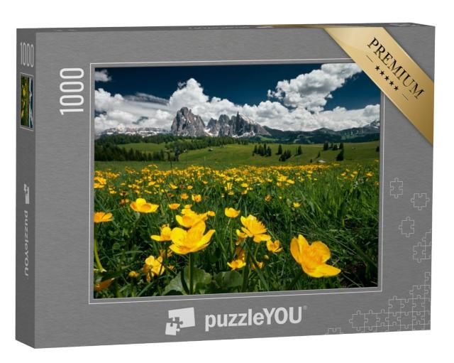 Puzzel 1000 stukjes „Alpe di Siusi, de grootste alpenweide van Europa, Zuid-Tirol“