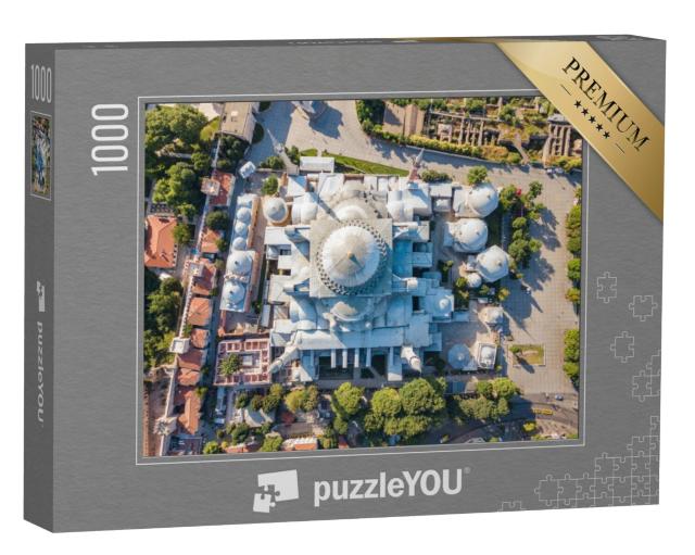 Puzzel 1000 stukjes „Vogelvlucht van het Hagia Sophia Museum, Istanbul, Turkije“