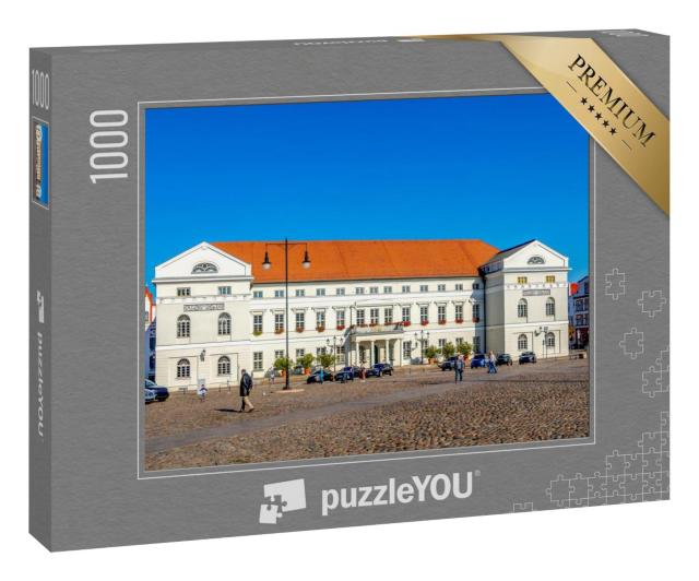 Puzzle 1000 Teile „Marktplatz und Rathaus in Wismar, Deutschland“