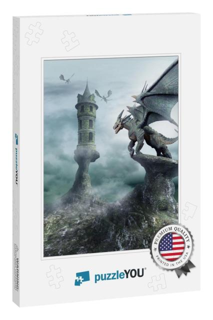 Tower Guarded by Dragons... Jigsaw Puzzle