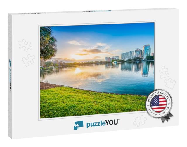 Orlando in Early Morning. Located in Lake Eola Park, Orla... Jigsaw Puzzle