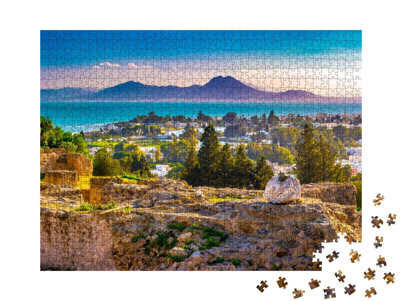 Puzzle 1000 Teile „Antike Überreste von Karthago, Tunis, Tunesien“
