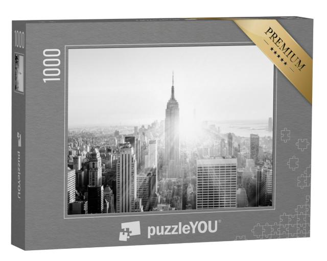 Puzzel 1000 stukjes „New York: Manhattan met verlicht Empire State Building“