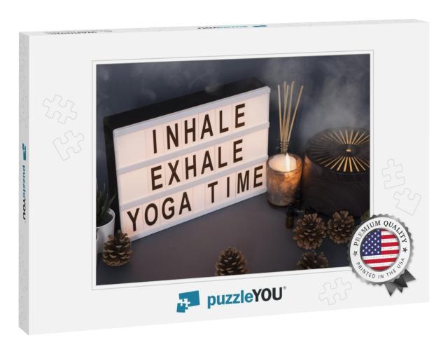 Inhale Exhale Message Relaxation Background Concep... Jigsaw Puzzle