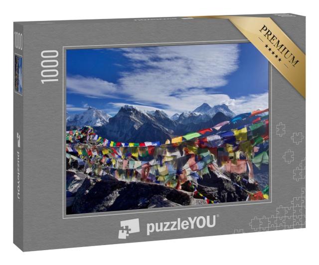 Puzzle 100 Teile „Blick auf den Mount Everest vom Gipfel des Gokyo Ri“