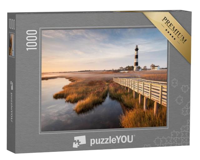 Puzzel 1000 stukjes „Vuurtoren op de Outer Banks, Noord-Carolina“