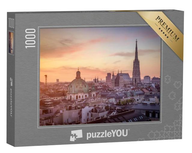 Puzzel 1000 stukjes „De skyline van Wenen met de Stephansdom, Oostenrijk“