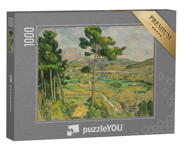 Puzzel 1000 stukjes „Paul Cézanne - Mont Sainte Victoire en het viaduct van de Arc-vallei“