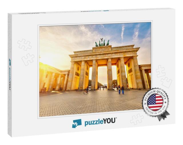 Brandenburg Gate At Sunset, Berlin... Jigsaw Puzzle