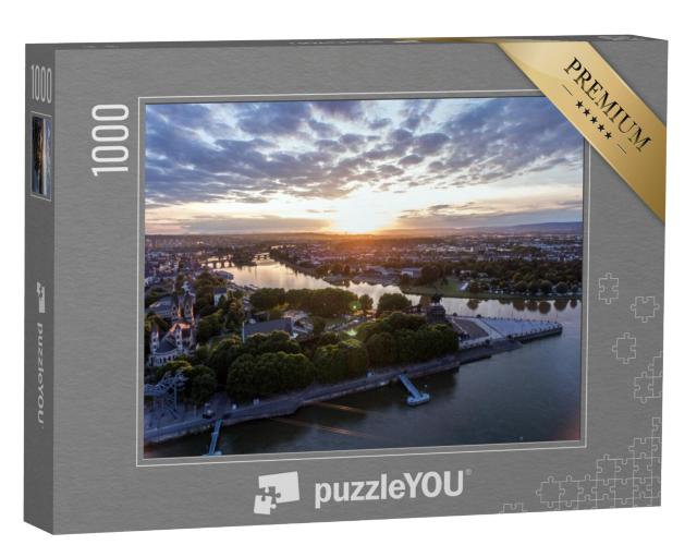 Puzzel 1000 stukjes „Samenvloeiing van de Rijn en de Moezel“