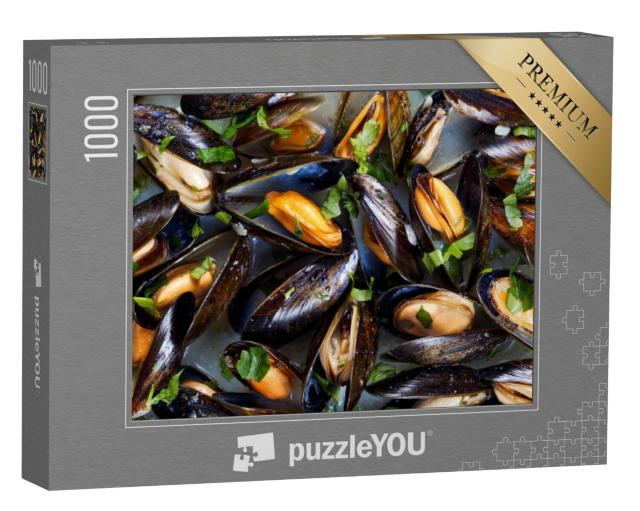 Puzzel 1000 stukjes „Mosselen in knoflook- en botersaus“