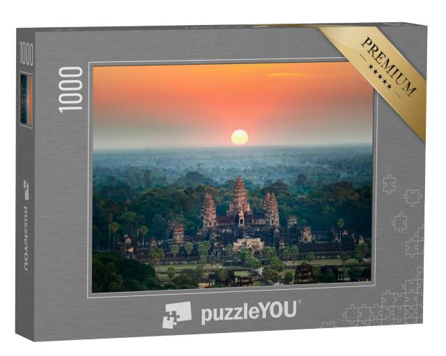 Puzzel 1000 stukjes „Angkor Wat bij zonsopgang, Siem Reap, Cambodja“