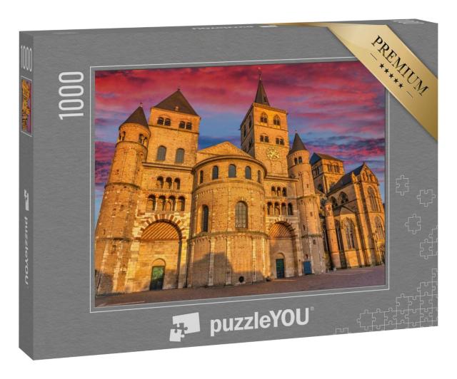 Puzzle 1000 Teile „Imposanter Dom in Trier im Sonnenuntergang“