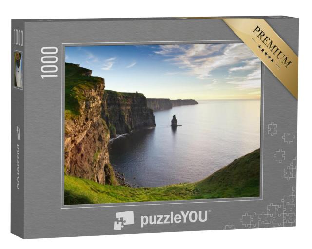 Puzzel 1000 stukjes „Kliffen van Moher in een sfeervolle zonsondergang, Ierland“