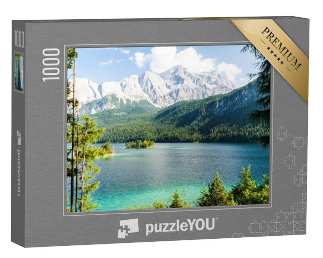 Puzzel 1000 stukjes „Eibsee voor de Alpen“