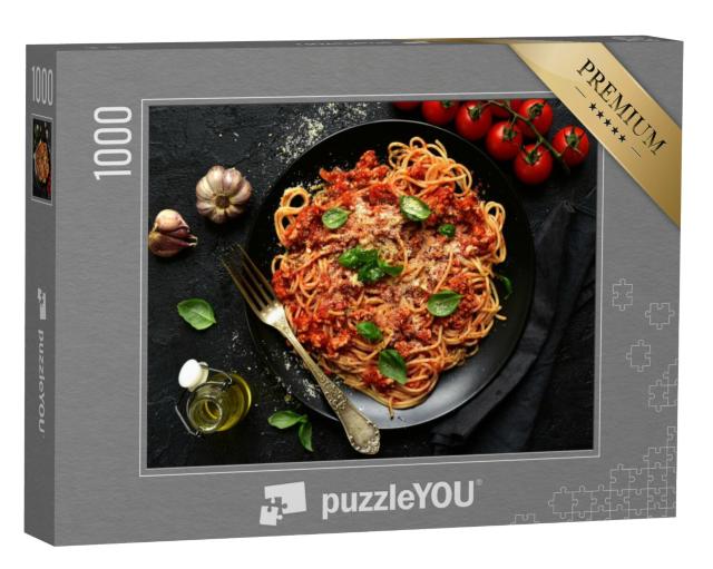 Puzzel 1000 stukjes „Traditionele Italiaanse spaghetti bolognese“