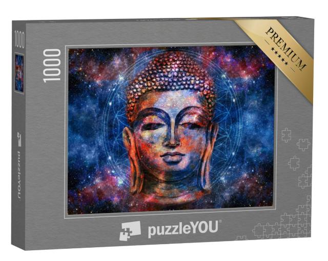 Puzzel 1000 stukjes „Digitale aquarelkunst: Boeddha Mandala“