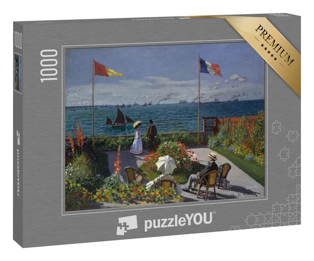 Puzzle 1000 Teile „Garten von Sainte-Adresse, Claude Monet 1867“