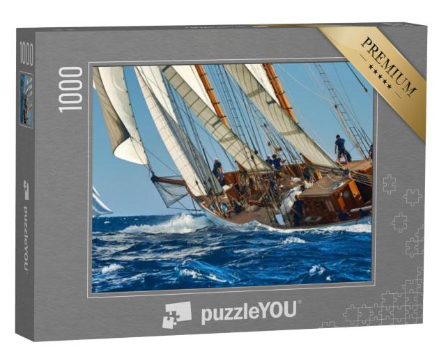 Puzzel 1000 stukjes „Hard aan de wind: zeilwedstrijd“