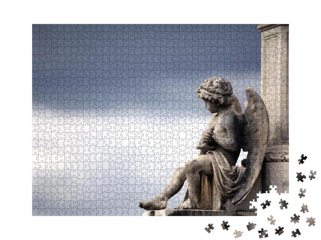 Puzzle 1000 Teile „Schöne Skulptur auf einem Melbourner Friedhof“