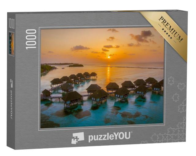 Puzzel 1000 stukjes „Paradijselijke avondsfeer, Malediven“