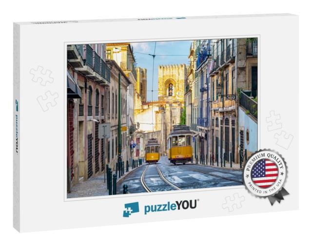 Tram on Line 28 in Lisbon, Portugal... Jigsaw Puzzle