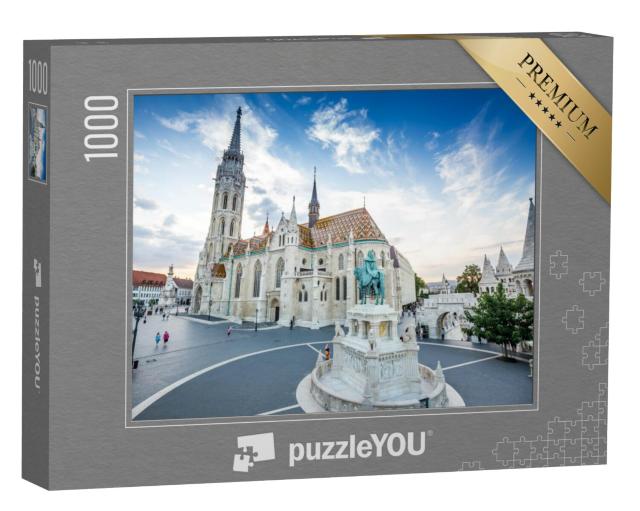 Puzzel 1000 stukjes „Vissersbastion en Matthiaskerk in Boedapest, Hongarije“