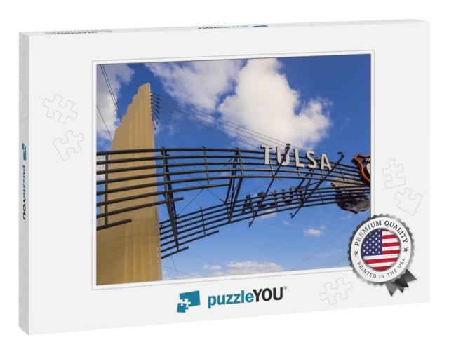 The Famous Route 66 Gate in Tulsa Oklahoma... Jigsaw Puzzle