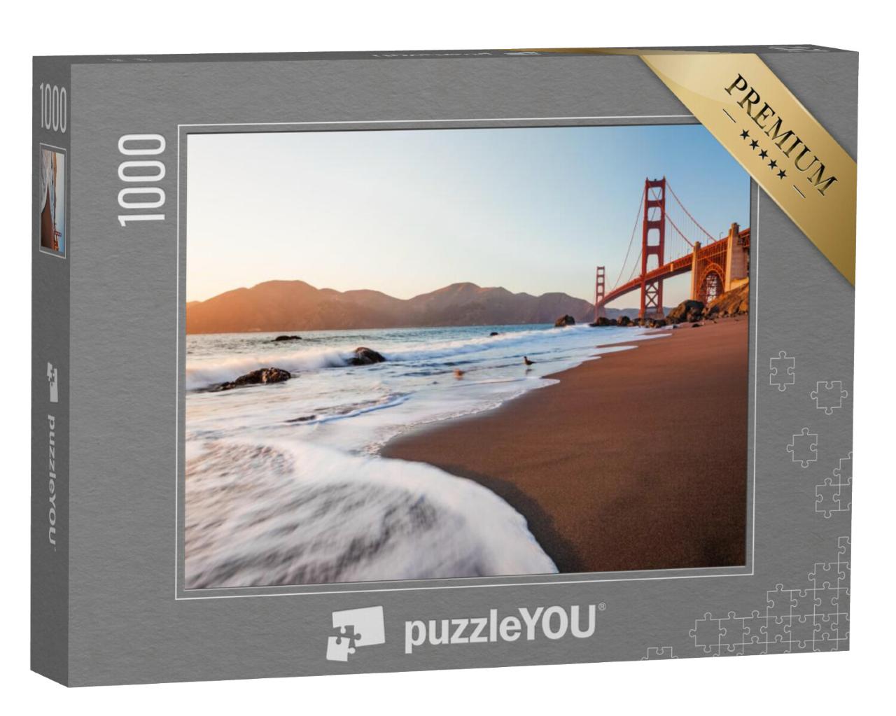 Puzzel 1000 stukjes „Uitzicht op de Golden Gate Bridge vanaf Marshall's Beach, San Francisco, VS“