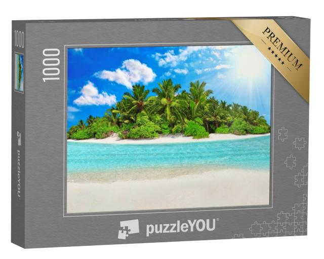 Puzzel 1000 stukjes „Tropisch eiland van een atol in de Indische Oceaan“