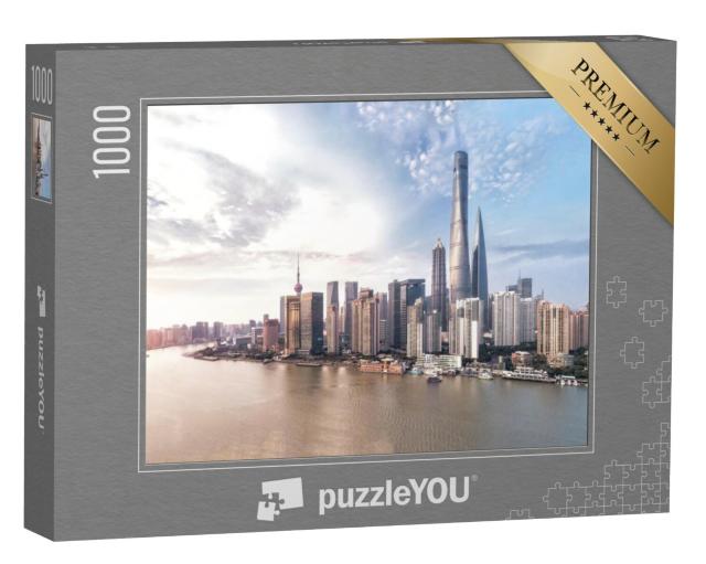 Puzzel 1000 stukjes „Skyline van Shanghai“