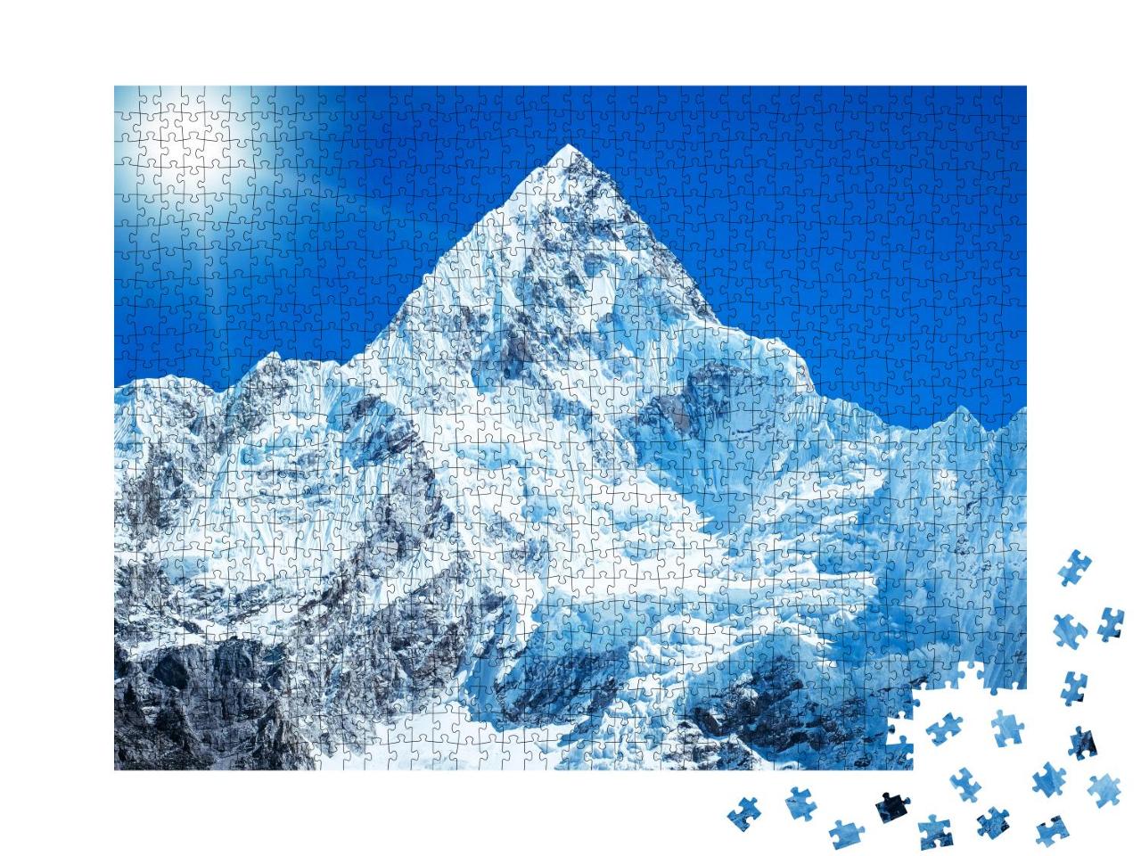 Puzzle 1000 Teile „Höchster Berg der Welt: Gipfel des Mount Everest“