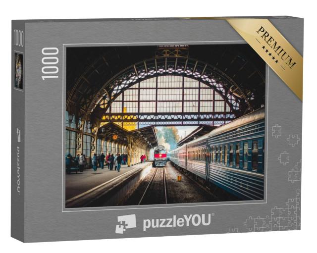 Puzzel 1000 stukjes „Treiningang tot het station“