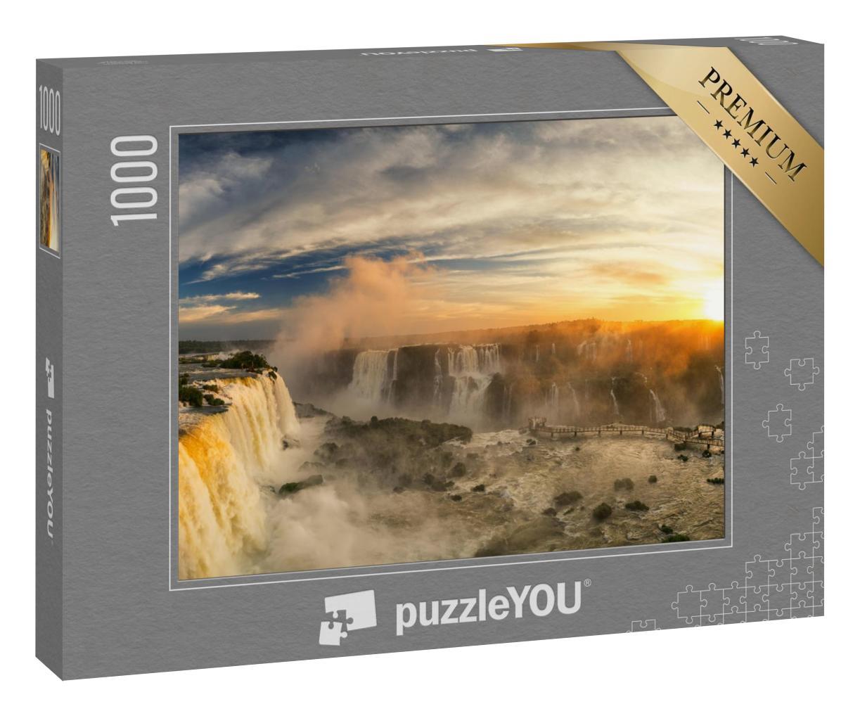 Puzzle 1000 Teile „Atemberaubende Iguazu-Wasserfälle, Foz do Iguazu, Brasilien“