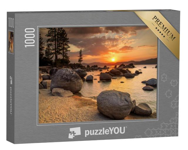 Puzzel 1000 stukjes „Lake Tahoe bij zonsondergang“