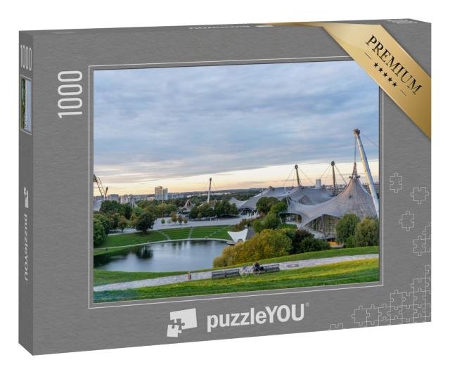 Puzzle 1000 Teile „Olympia Park rund um das Olympiastadion in München“