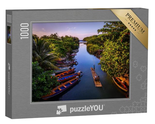 Puzzel 1000 stukjes „Raften op de Witte Rivier in St Ann, Jamaica“