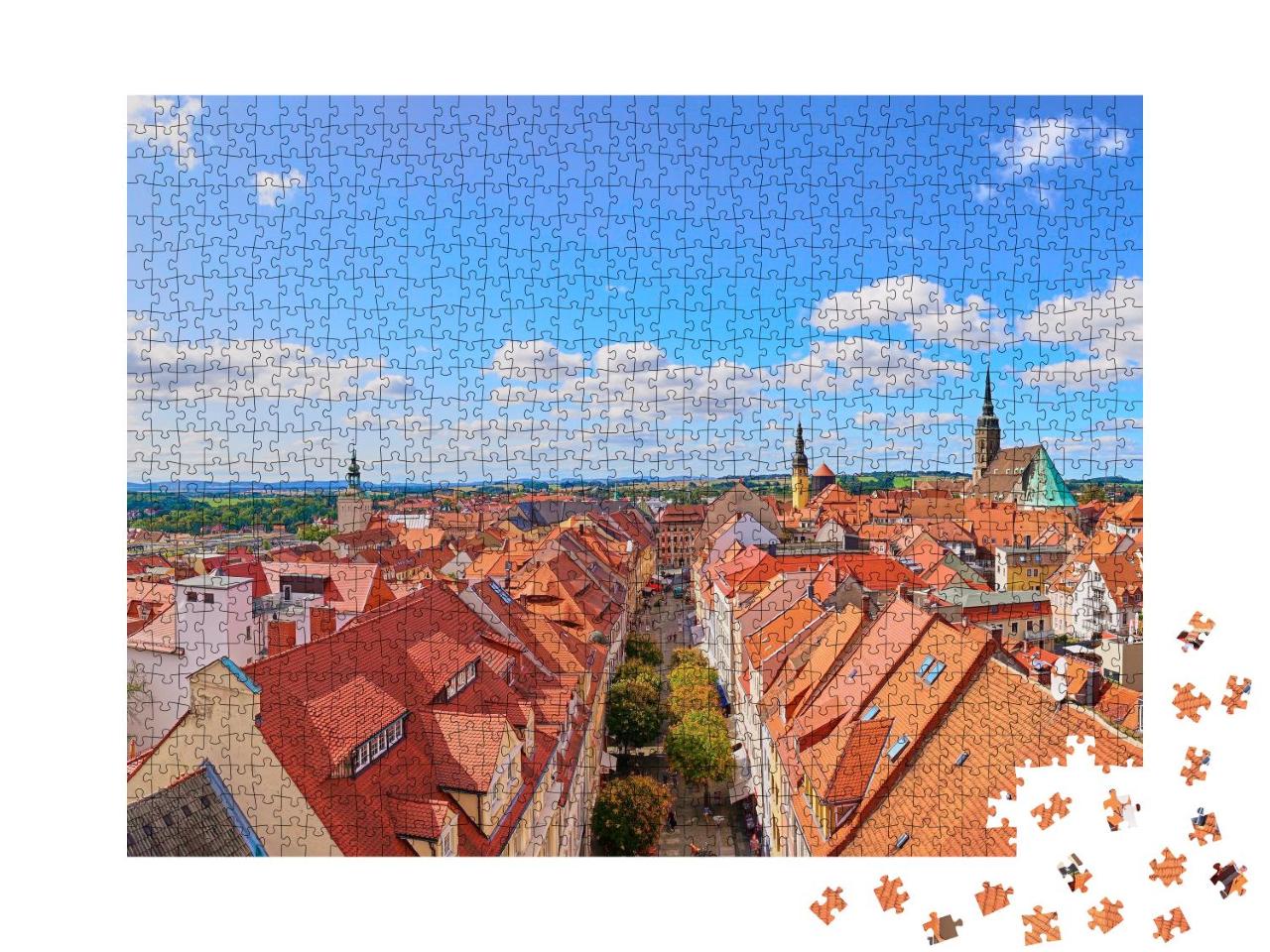Puzzle 1000 Teile „Über den Dächern von Bautzen, Deutschlands“